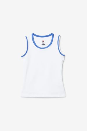 FILA Core Fullback Tank Clothing White / Blue,Kids Tennis | CA.ECZBFU904